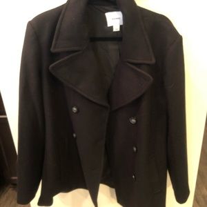 Black Old Navy peacoat